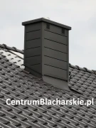 Panele ścienne zamontowane na kominie. Efekt końcowy.