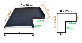 alt="Narożnik zmienny do attyki na rąbek aRS06 - aluminium"