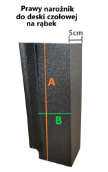 Narożnik prawy na rąbek do deski - aluminium A206