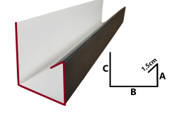 Rynna kwadratowa doczołowa - aluminiowe A120