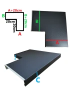 alt="Narożnik Attyka na wsuwkę - aluminium aUSM04"