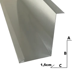 Obróbka przyścienna pod dachówkę - stal nierdzewna SN12