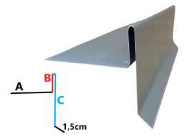 alt="Wiatrownica boczna dachowa - stal ocynkowana 1mm (id: 549)"