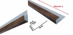Listwa maskująca dolna | do lameli 2x2x2 | stalowe drewnopodobne DP21