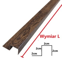 Listwa końcowa | do lameli 2x2x2 | stalowe drewnopodobne DP23