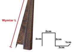 Listwa początkowa | do lameli 2x2x2 | stalowe drewnopodobne DP24