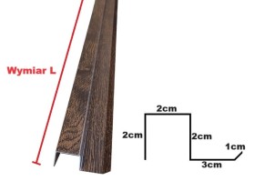 listwa początkowa do lameli elewacyjnych - stal drewnopodobna