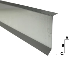 Listwa kominowa na wpust prosta - stal nierdzewna SN32