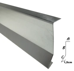 Listwa kominowa na wpust - stal nierdzewna SN08