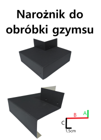 Narożnik do obróbki gzymsu z aluminium.png