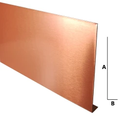 Obróbka krokwi boczna L - miedź m18