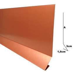 Obróbka krokwi boczna z odgięciem - miedź m17