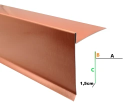 Wiatrownica pod gont lub papę - miedź m31