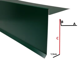 Wiatrownica pod gont lub papę - stal powlekana SP31