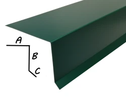 Wiatrownica boczna z odgięciem małym - stal powlekana SP080