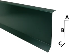 Listwa uniwersalna na wpust z odgięciem - stal powlekana SP32