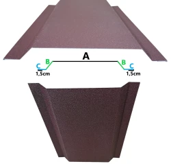 Maskownica ściany | zamknięte krawędzie | do płyty warstwowej - stal powlekana SP140