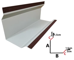 Narożnik zewnętrzny | do płyty warstwowej z zawinięciami - stal powlekana SP142