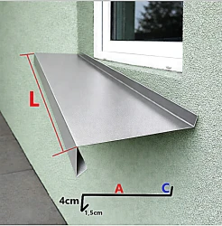 Parapet zewnętrzny na wymiar - stal powlekana WSP10