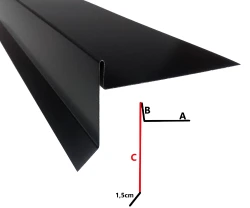 Wiatrownica pod gont lub papę - aluminium A31