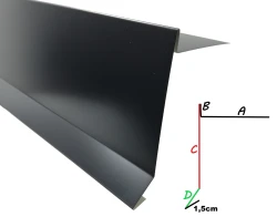 Wiatrownica pod gont lub papę - aluminium A03