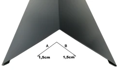Gąsior płaski na dach dwuspadowy - aluminium A06