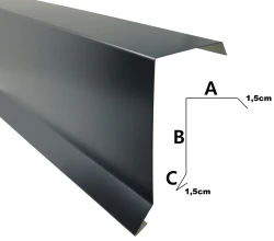 Wiatrownica na blachodachówkę lub trapez - aluminium A11