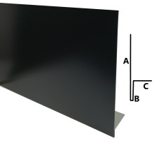 Obróbka blacharska z okapnikiem na deskę czołową - aluminium A30