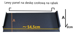 Lewy panel na rąbek do deski - aluminium A205