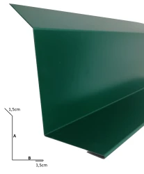 Obróbka przyścienna uniwersalna z dogięciem górnym - stal powlekana sp055