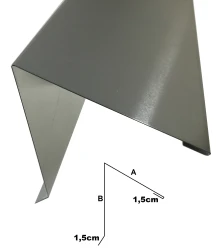 Gąsior na dach jednospadowy - tytan cynk TC07