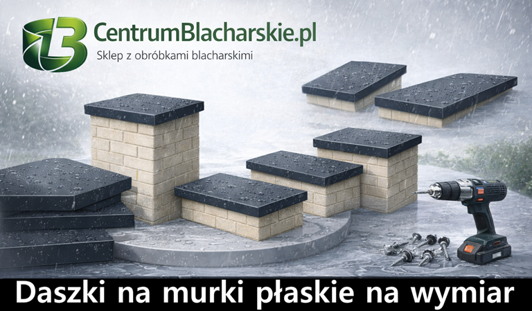 Daszki na murki płaskie na wymiar